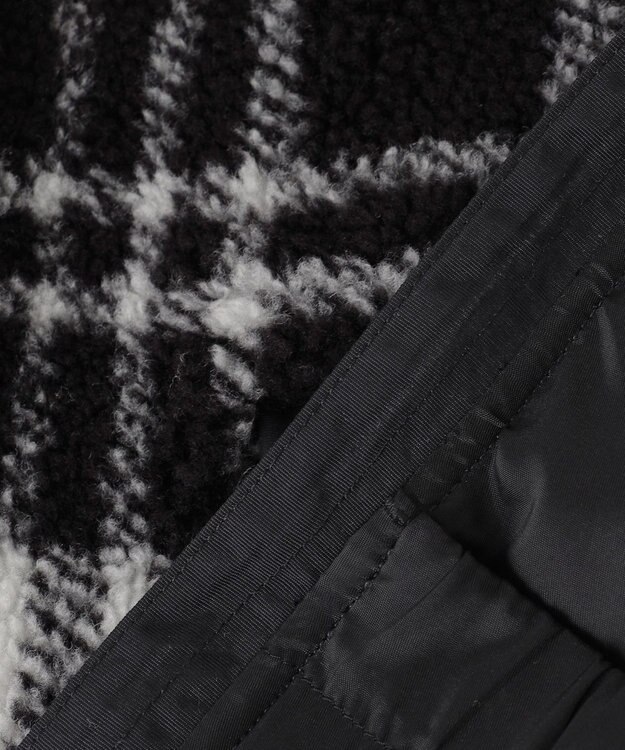 JOSEPH ABBOUD MOUNTAIN 【軽量/暖か/男女兼用】チェックフリース ブルゾン ブラック系4