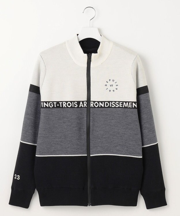 23区GOLF 【MEN】リバーシブルニットブルゾン ブラック系2