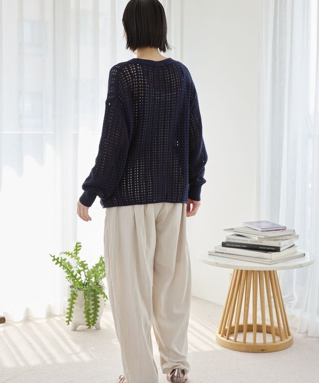 AMERICAN HOLIC メッシュカーディガン Navy