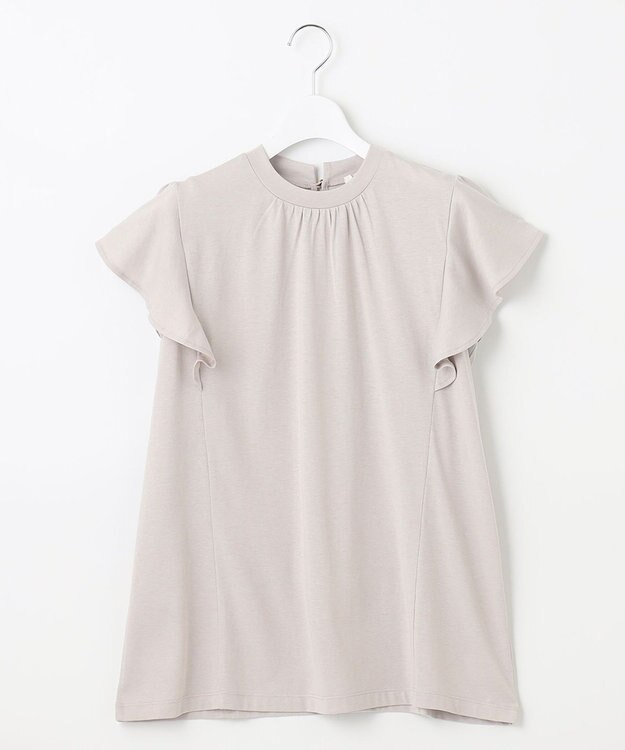 Feroux 【UVケア】スタンドカラーフレアスリーブ Ｔシャツ アイボリー系