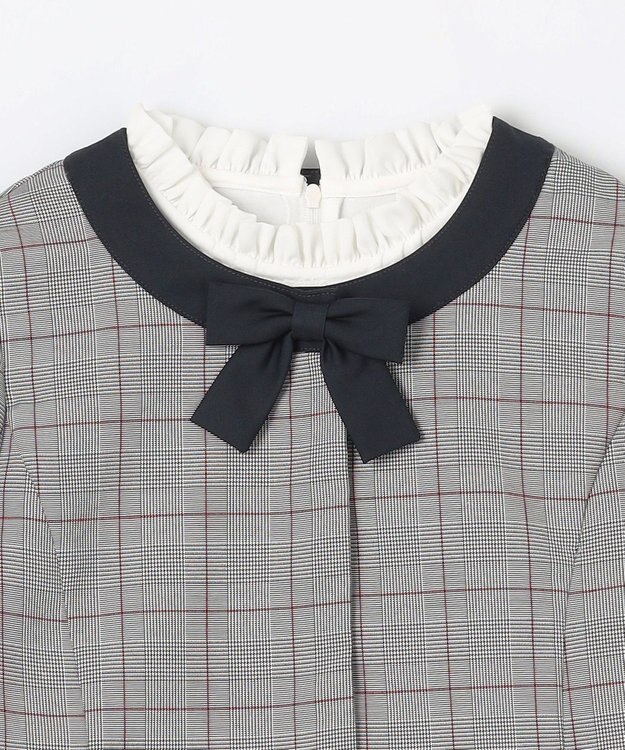 組曲 KIDS 【150-170㎝】グレンチェックジャケット＆プリーツワンピース セット ネイビー×チェック系