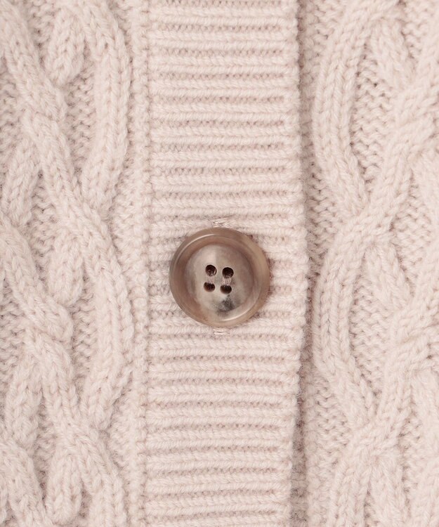 J.PRESS LADIES 【洗える】EIGER CORD アラン カーディガン アイボリー系