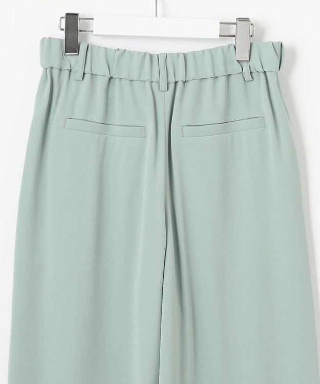 自由区 L 【セットアップ対応・洗える】トリアセジョーゼット  パンツ ライトグリーン系