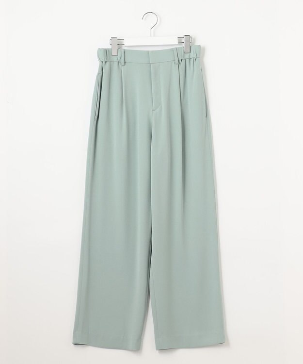 自由区 S 【セットアップ対応・洗える】トリアセジョーゼット  パンツ ライトグリーン系