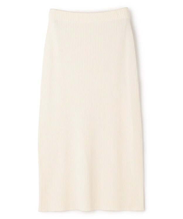 uncrave 【手洗い可】スムース ニット リブ スカート（uncrave STANDARD） エクリュ