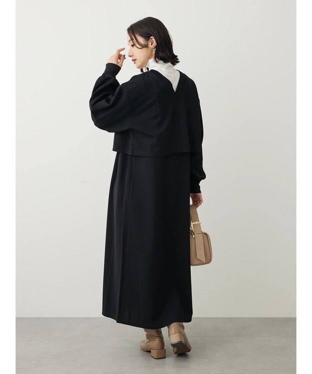 Green Parks ＳＥＴ２点　カーディガン＋ワンピース Black