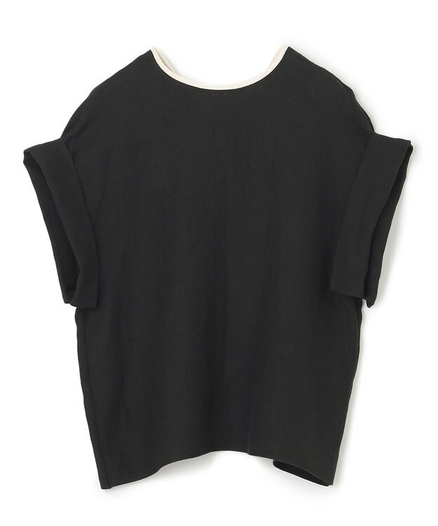 BEIGE， 【S-size】CHESTNUT / ノーカラーブラウス Black