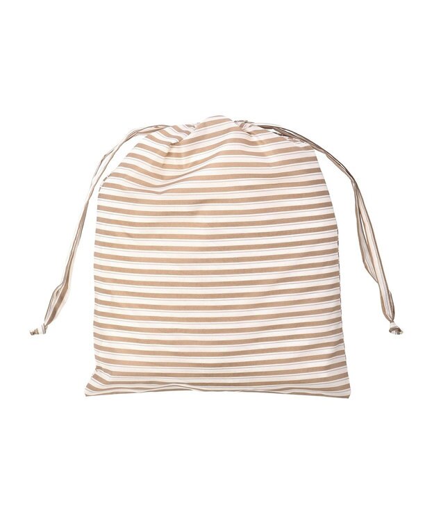 MOONBAT FLAT PURE サイクル レインコート ボーダー 自転車 収納袋付き ベージュ