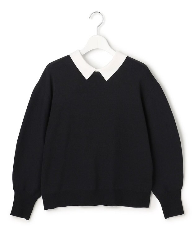 23区 【先行予約/WEB&一部店舗限定】バイカラーデザイン 2WAY ニット ブラック系