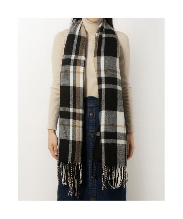 UNBILLION カシュネ cache nez / タータンチェックストール ブラック