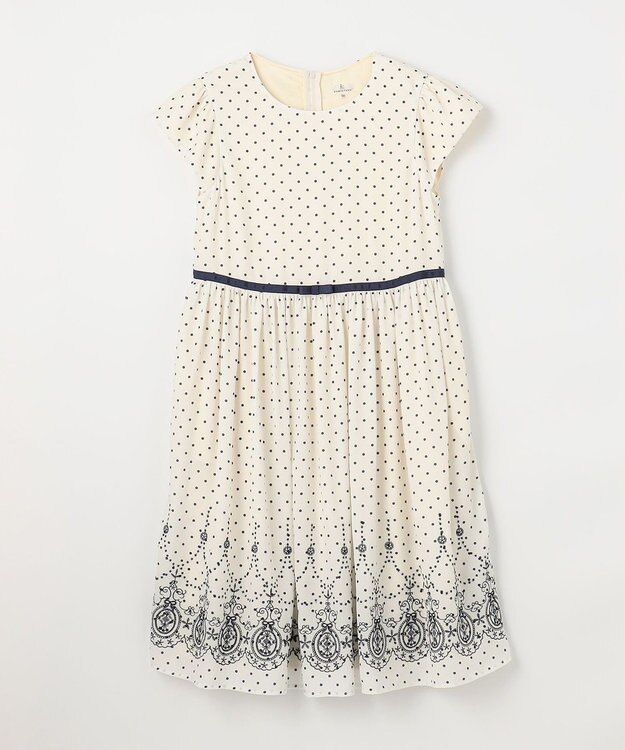 組曲 KIDS 【150-170㎝】ドットシフォン ワンピース オフホワイト系5