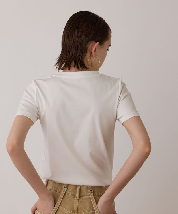 GRACE CONTINENTAL コンパクト天竺トップ ホワイト