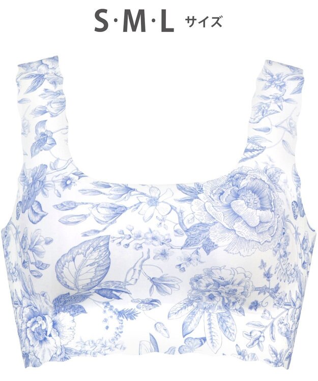 WACOAL 【GOCOCi ゴコチ】 ノンワイヤー ハーフトップ まるでつけていないような着ごこち フラット仕上げ ホックなし ブラトップ レディース CGG534 /ワコール ブルー