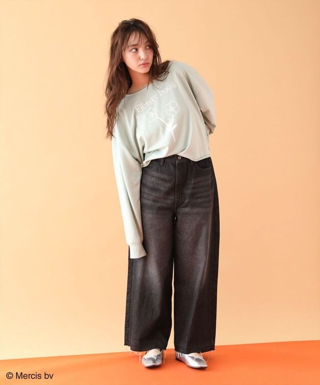 Green Parks Ｍｉｆｆｙ／フラワープリントミニ裏毛プルオーバー Green