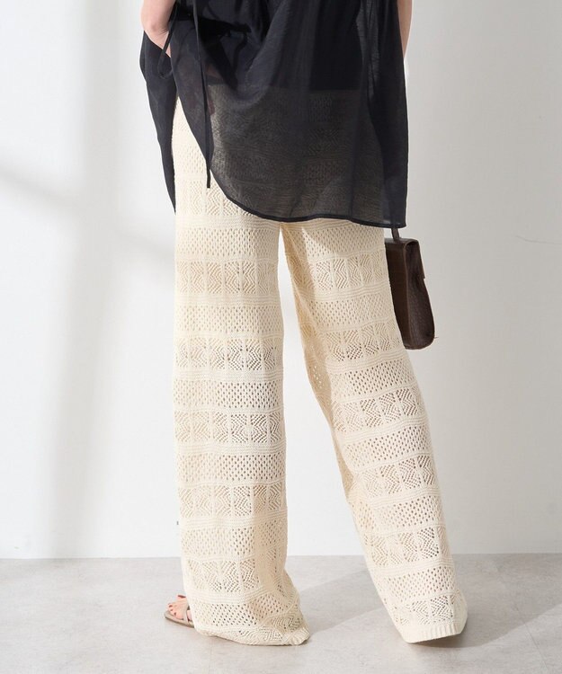 AMERICAN HOLIC レース編みニットパンツ Ivory