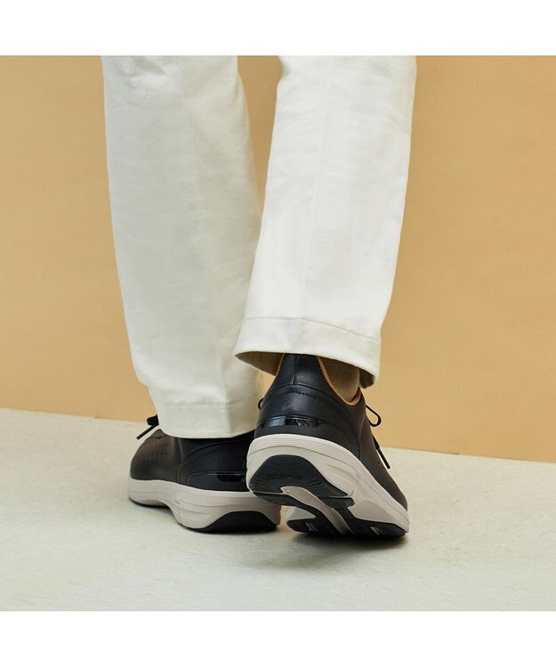 ASICS WALKING ハダシウォーカー メンズ 3E相当 ブラック×ベージュ