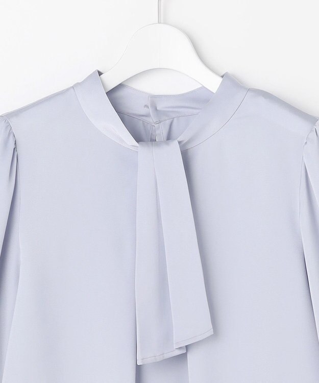 ANY SIS 【4WAY】長袖 ボウブラウス ライトブルー