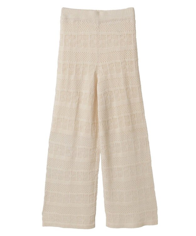AMERICAN HOLIC レース編みニットパンツ Ivory