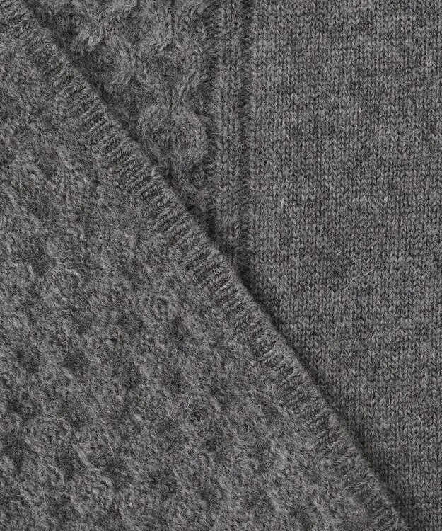 23区 【洗える】ウールカシミヤブレンド チュニック ニット ライトグレー系