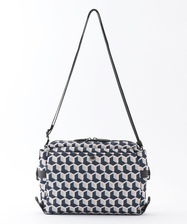 Y'SACCS キュービックモノグラム　スクエアショルダー ネイビー