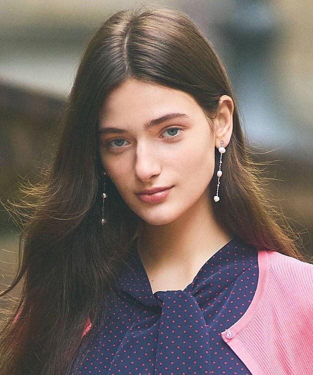 TOCCA PEARL STATION EARRINGS 淡水バロックパール イヤリング シルバー系