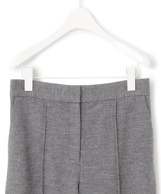 ICB ウールミルドジャージー ワイドストレートパンツ グレー系