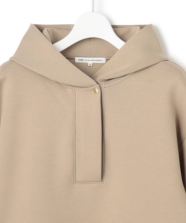 23区 S 【洗える】コットンエアーダンボール ドロスト フーディー ベージュ系