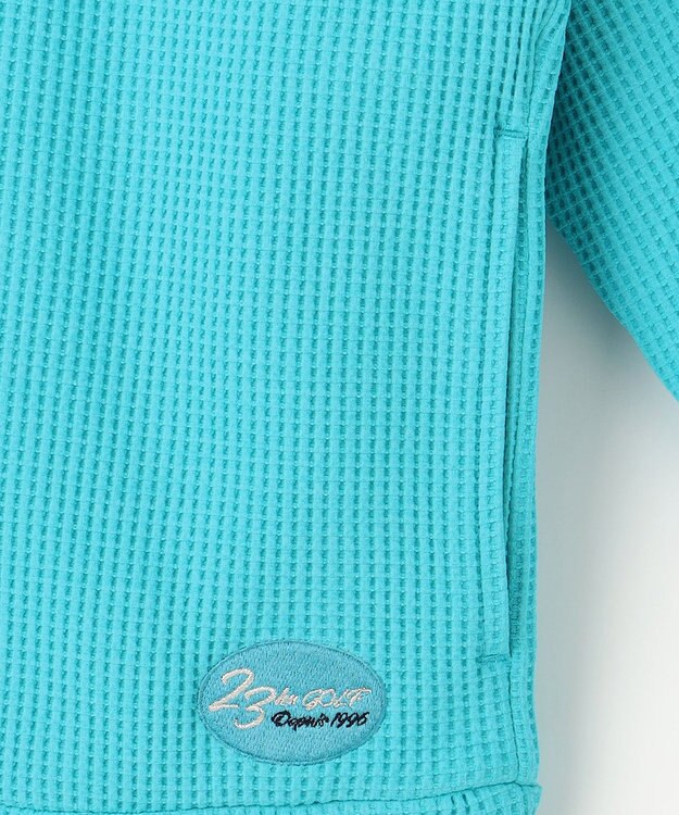 23区GOLF 【WOMEN】【UVケア】テクニカルワッフル フーディ ターコイズブルー系