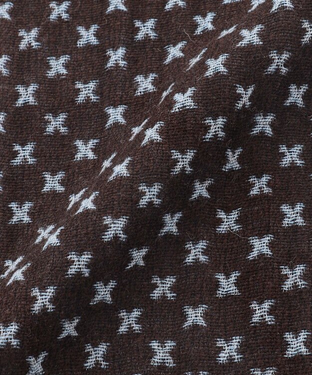 JOSEPH ABBOUD 【イタリア製】スモールパターン　ストール ダークブラウン系7