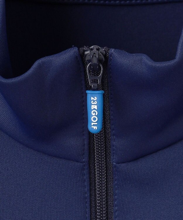 23区GOLF 【MEN】【吸水速乾/UVカット】ストレッチダンボールモックネックシャツ ネイビー系