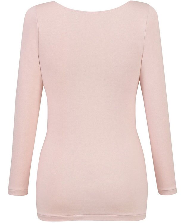 Wing あったかインナー オーガニックコットン混 やわらかくやさしい肌ざわり 【綿の贅沢オーガニック】 綿混 保温性 8分袖 長袖 秋 冬 EL4831ウイング／ワコール ラズベリー