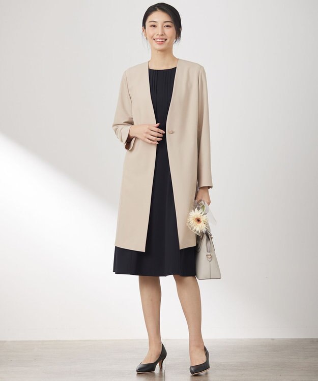 ANY SIS カラーレスライト コート ライトベージュ