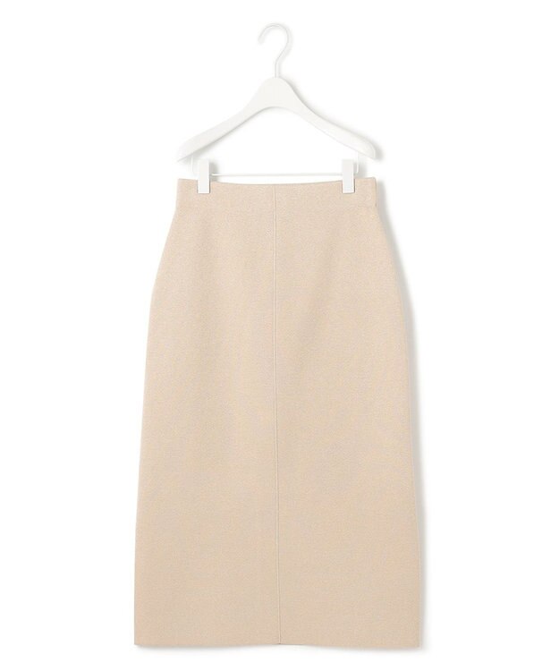 ICB 【洗える】 シャイニースムース ニットスカート ベージュ系