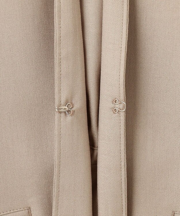 J.PRESS LADIES 【セットアップ対応・洗える・UVケア・速乾】 OXIJEWELストレッチ ノーカラー ジャケット ベージュ系