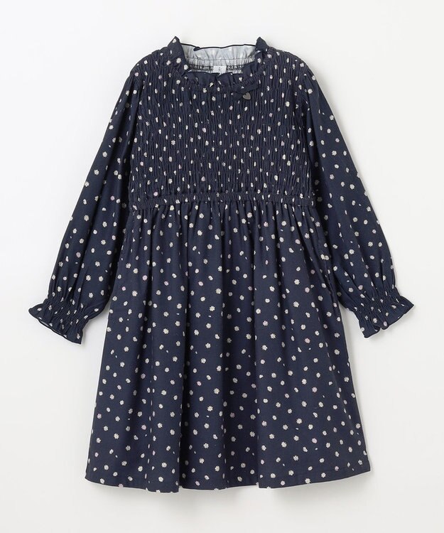 組曲 KIDS 【110-140cm】モノトーン花柄 ワンピース ネイビー系5