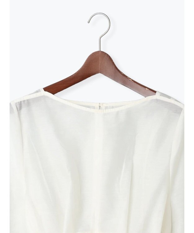 Te chichi ナローリボンシアーペプラムブラウス《2025Autumn catalog vol.2 item》 オフホワイト