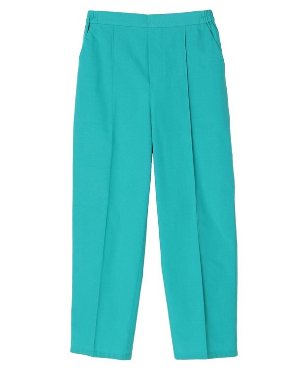 Green Parks 綿麻混イージーテーパードパンツ Blue Green