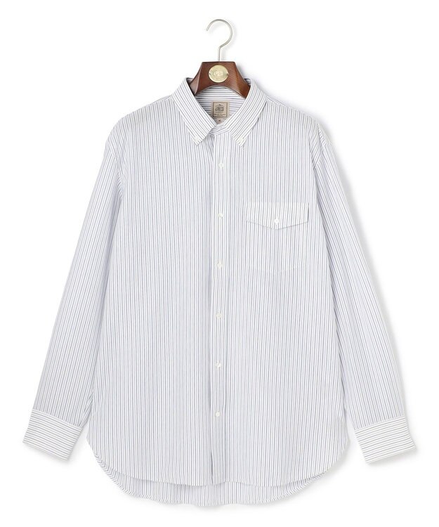 J.PRESS MEN 【KING SIZE】【KANEMASA JERSEY】ストライプボタンダウン シャツ ホワイト系1