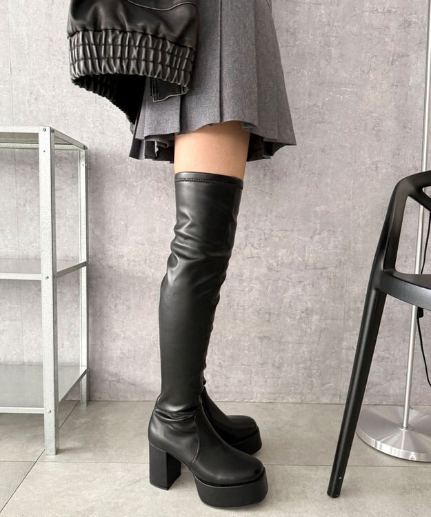 WEGO ニーハイブーツ ブラック