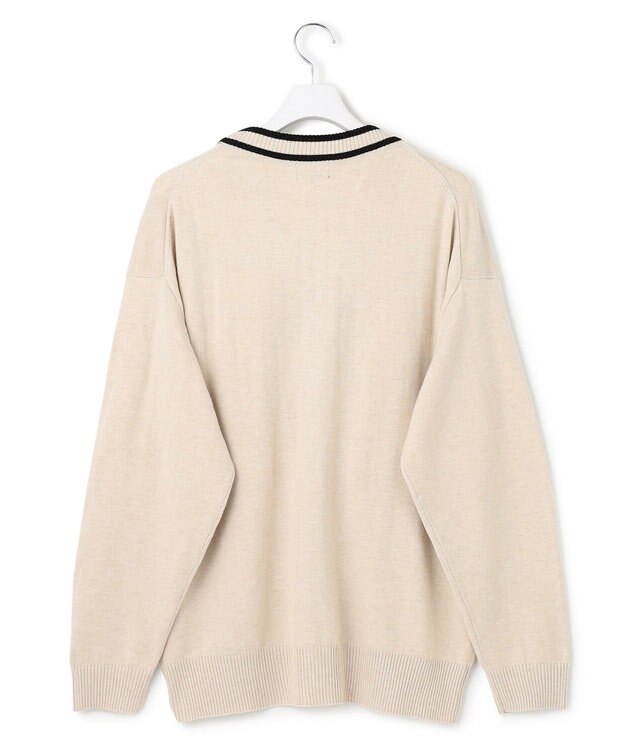 J.PRESS YORK STREET 【UNISEX】ANTI PILLING WOOL Vネックカーディガン アイボリー系