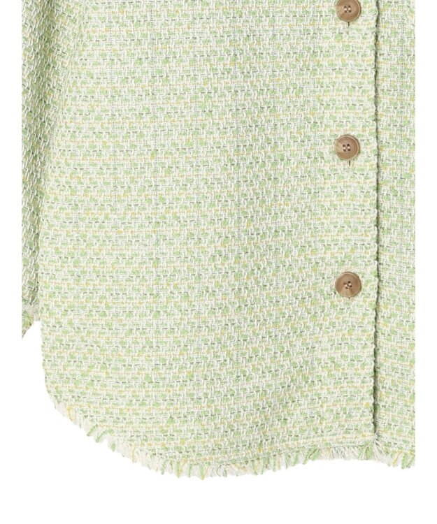 earth music&ecology ツイードシャツジャケット Lime Green