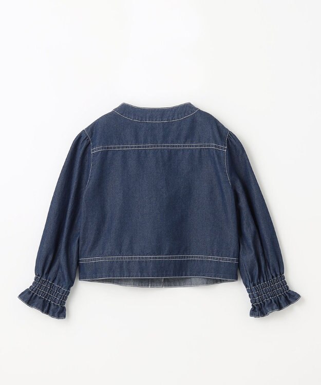 組曲 KIDS 【110-140㎝】ラウンドカラー デニムジャケット ネイビー系