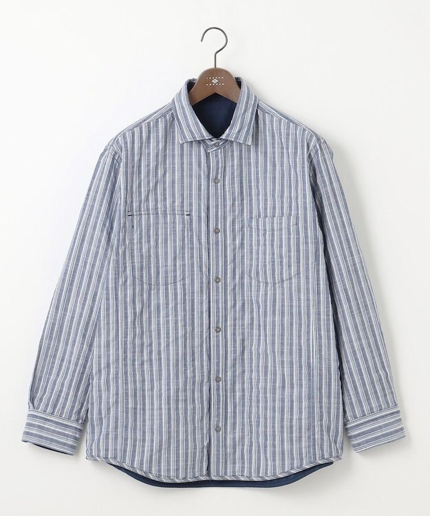 JOSEPH ABBOUD 【キングサイズ・25SS・2WAY】リバーシブルシャツ ネイビー系
