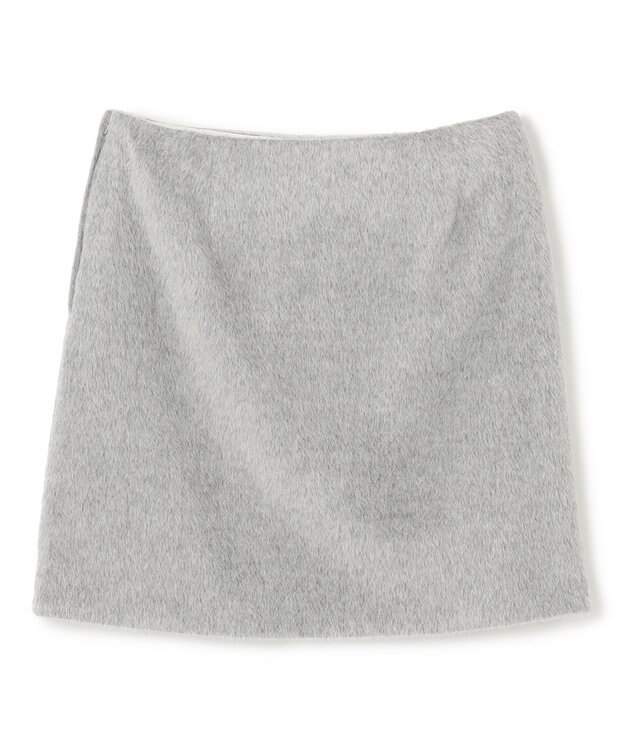 BEIGE， COURBE / アルパカ混ミニ丈スカート L Gray