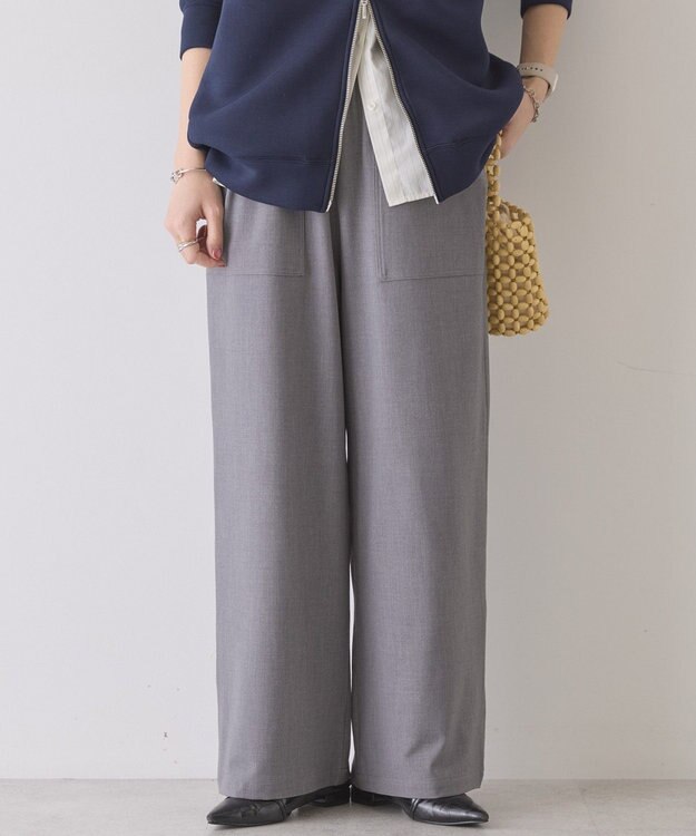 AMERICAN HOLIC 【イージーケア】ベイカーリラックスパンツ Light Gray