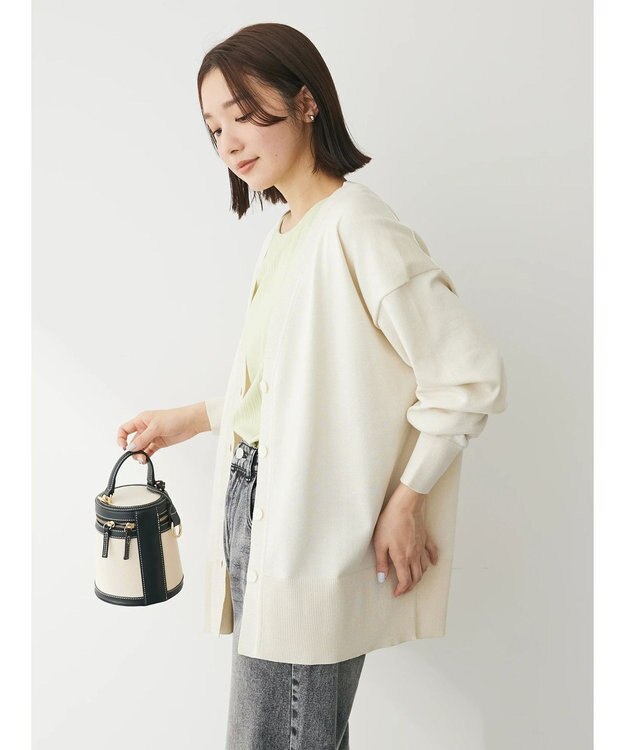 Green Parks 洗える　アソートミドル丈カーディガン Light Beige