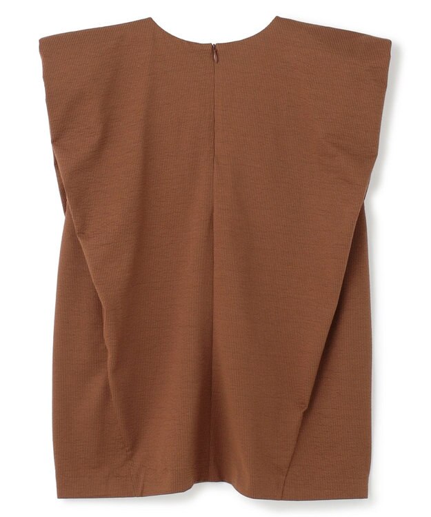 BEIGE， 【洗える】SCALA / コットンリネンボリュームスリーブトップス Brown