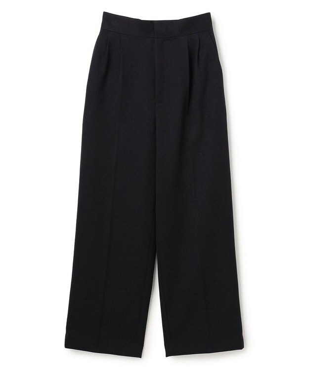 uncrave プルーフウールライクツイル ワイドパンツ ネイビー