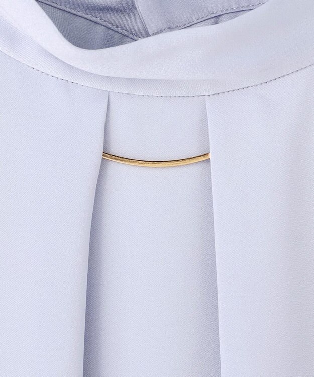 ANY SIS 【4WAY】長袖 ボウブラウス ライトブルー