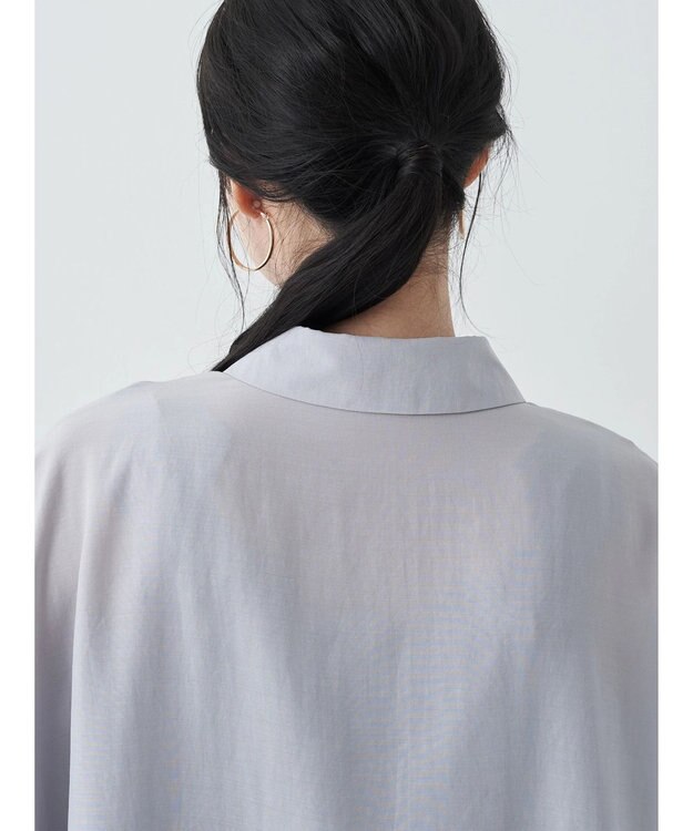 earth music&ecology シアードロストシャツ Light Gray